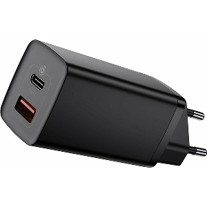 BASEUS GAN2 LITE QUICK CHARGER 2X USB TYPE-C 65WATT BLACK