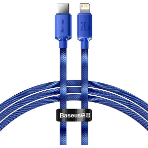 BASEUS CRYSTAL SHINE CABLE TYPE-C TO LIGHTNING 20W 1.2M BLUE