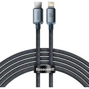 BASEUS CRYSTAL SHINE CABLE SHINE TYPE-C TO LIGHTNING 2M 20W BLACK