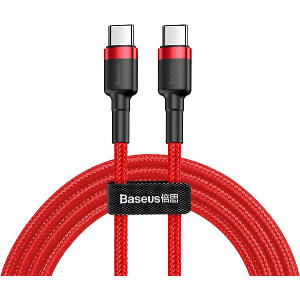 BASEUS CAFULE SERIES CABLE TYPE-C FLASH CHARGING PD 2.0 QC 3.0 60W 3A 1M RED