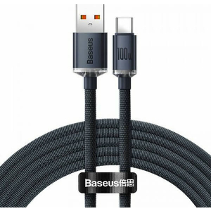 BASEUS CRYSTAL SHINE CABLE USB TO TYPE-C 100W 5A 2M BLACK