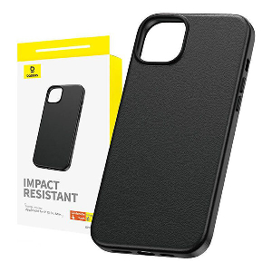 BASEUS IPHONE 15 PRO MAX CASE FAUXTHER SERIES BLACK