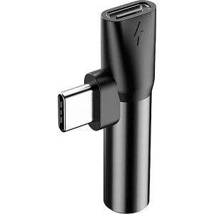 BASEUS L41 TYPE-C TO TYPE-C FEMALE CONNECTORS + 3.5 MM FEMALE ADAPTER BLACK