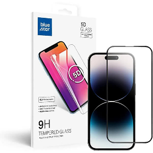 BLUE STAR TEMPERED GLASS FOR APPLE IPHONE 14 PRO 5D FULL COVER BLACK