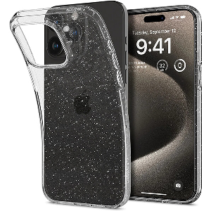 SPIGEN LIQUID CRYSTAL GLITTER CRYSTAL QUARTZ FOR IPHONE 15 PRO MAX