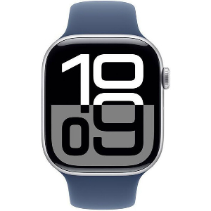 APPLE WATCH 10 GPS ALUMINIUM SILVER MWWL3 46MM DENIM SPORT BAND S/M