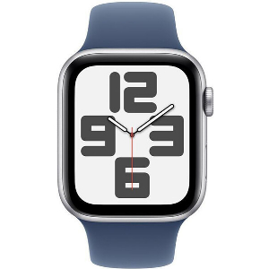 APPLE WATCH SE 2024 ALUMINIUM SILVER 40MM MXED3 DENIM SPORT BAND M/L