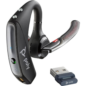 POLY VOYAGER 5200 USB-A BLUETOOTH HEADSET +BT700 DONGLE CASE CHARGER