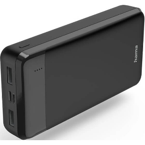 HAMA 187286 ECO POWER 20 POWER PACK, 20000 MAH, OUTPUTS: 1 X USB-C, 2 X USB-A, BLACK