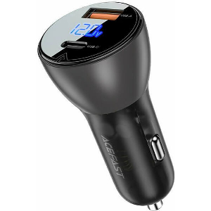 ACEFAST CAR CHARGER B6 63W 3.6A USB + TYPE-C BLACK