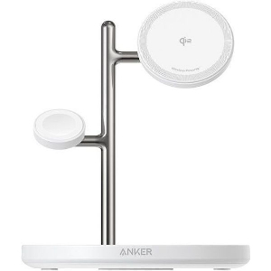 ANKER MAGGO 3 IN 1 WIRELESS CHARGING STAND WHITE 15W