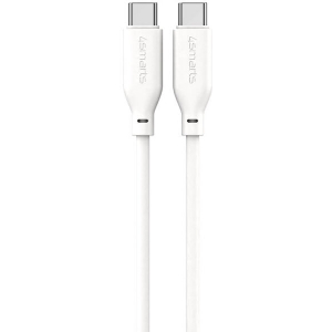 4SMARTS USB TYPE-C TO USB TYPE-C SILICONE CABLE HIGH FLEX 60W 1.5M WHITE