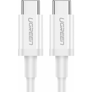 CHARGING CABLE UGREEN US264 TYPE-C/TYPE-C WHITE 1M 60518 3A