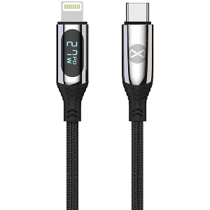 FOREVER LCD CABLE USB-C - LIGHTNING 1,0 M 27W BLACK