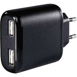 HAMA 173608 CHARGER 2X USB 4.8 A, BLACK