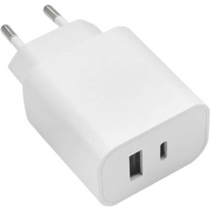 MAXLIFE MXTC-06 PD QC CHARGER 1X USB-C 1X USB 20W WHITE