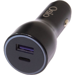 OSIO OTU-5913B ΔΙΠΛΟΣ ΦΟΡΤΙΣΤΗΣ ΑΥΤΟΚΙΝΗΤΟΥ FAST CHARGE ΜΕ USB TYPE-C ΚΑΙ USB TYPE-A 36 W