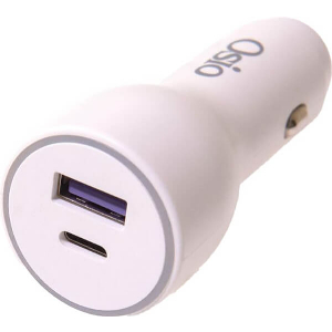 OSIO OTU-5913W ΔΙΠΛΟΣ ΦΟΡΤΙΣΤΗΣ ΑΥΤΟΚΙΝΗΤΟΥ FAST CHARGE ΜΕ USB TYPE-C ΚΑΙ USB TYPE-A 36 W