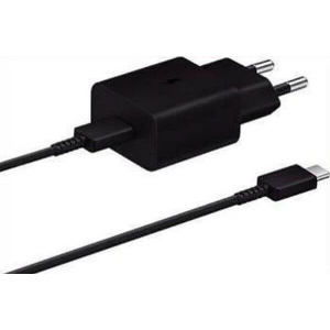 SAMSUNG WALL CHARGER 25W 3A USB TYPE-C BLACK + CABLE TYPE-C EP-T2510XB