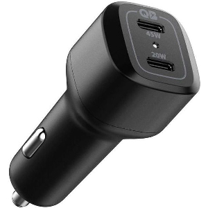 SPIGEN POWERARC ARCSTATION CAR CHARGER BLACK FOR 2-PORT/USB-C PD 3.0 45W/USB-C PD 3.0 20W /TOTAL 65