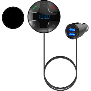 4SMARTS BLUETOOTH FM TRANSMITTER DASHREMOTE WITH MULTIMEDIA-IN CHARGING AND HANDS-FREE FUNCTION