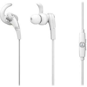 AUDIO TECHNICA ATH-CKX7IS SONICFUEL IN-EAR HEADPHONES WITH IN-LINE MIC & CONTROL WHITE