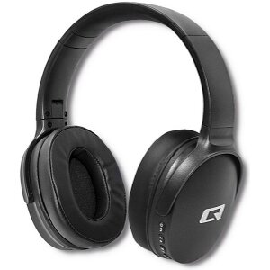 QOLTEC 50851 WIRELESS HEADPHONES WITH MICROPHONE SUPER BASS DYNAMIC BT BLACK