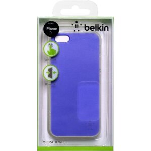 BELKIN F8W300VFC02 COVER/SHIELD ΓΙΑ IPHONE 5 TRANSPARENT ULTRA THIN PURPLE