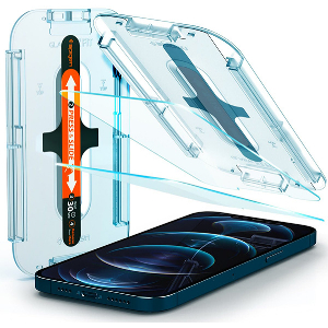 SPIGEN TEMPERED GLAS.TR EZ FIT FOR IPHONE 12 PRO MAX BLACK FRAME 2 PCS