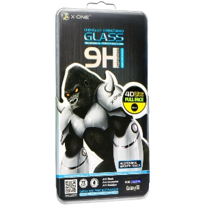 X-ONE TEMPERED GLASS 9H FOR SAMSUNG GALAXY S8 PLUS G955 4D (SMALL SIZE FOR CASES) FULL FACE BLACK