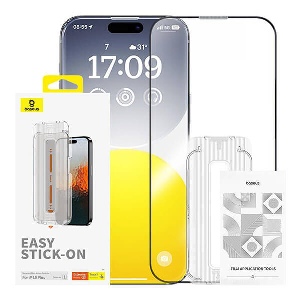 BASEUS IPHONE 15 PLUS SAPPHIRE PRIVACY PROTECTION TEMPERED GLASS