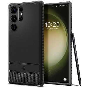 SPIGEN RUGGED ARMOR BLACK FOR SAMSUNG GALAXY S23 ULTRA