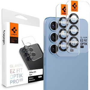 SPIGEN GLASS TR EZ FIT OPTIK PRO HD 2 PACK BLACK FOR SAMSUNG GALAXY S25
