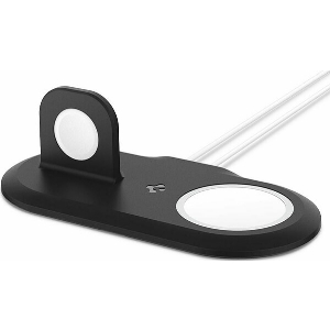 SPIGEN MAGFIT DUO FOR APPLE MAGSAFE & APPLE WATCH CHARGER STAND BLACK