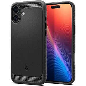 SPIGEN RUGGED ARMOR MAGSAFE MATTE BLACK FOR IPHONE 16