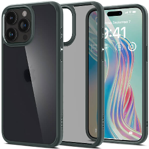 SPIGEN ULTRA HYBRID FROST GREEN FOR IPHONE 15 PRO MAX
