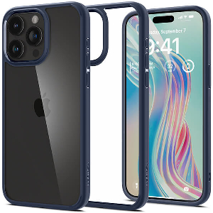 SPIGEN ULTRA HYBRID NAVY BLUE FOR IPHONE 15 PRO