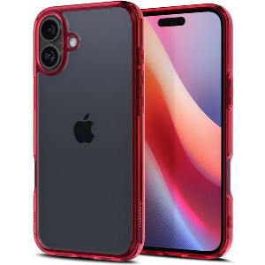 SPIGEN ULTRA HYBRID RED CRYSTAL FOR IPHONE 16