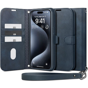 SPIGEN WALLET S PRO NAVY FOR IPHONE 15 PRO MAX
