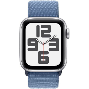 APPLE WATCH SE 2024 ALUMINIUM SILVER 44MM MXET3 BLUE CLOUD SPORT LOOP