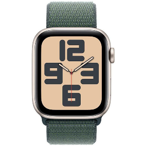 APPLE WATCH SE 2024 ALUMINIUM STARLIGHT 40MM MXEH3 WITH LAKE GREEN SPORT LOOP