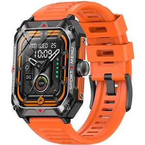 LAMTECH SPORT WATCH BT5.1 HEALTH SENSOR & SPORT TRACKING SQUARE TFT 2.02' DISPLAY B.ORANGE LAM113492