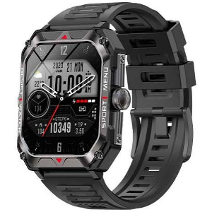 LAMTECH SPORT WATCH BT5.1 HEALTH SENSOR & SPORT TRACKING SQUARE TFT 2.02' DISPLAY BLACK LAM113485
