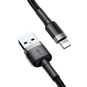 BASEUS CAFULE USB-A TO LIGHTNING CABLE 18W 2.4A 0.5M GREY CALKLF-AG1