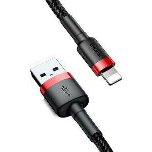 BASEUS CAFULE USB-A TO LIGHTNING CABLE 18W 2.4A 0.5M RED CALKLF-A19