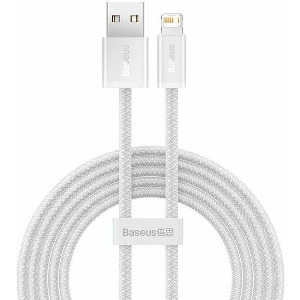 BASEUS DYNAMIC SERIES USB-A TO LIGHTNING CABLE 18W 2.4A 1M WHITE CALD000402
