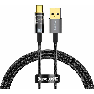BASEUS EXPLORER USB TO USB-C CABLE 100W 1M BLACK