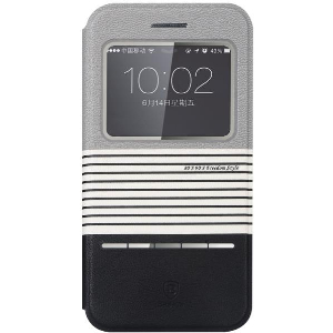 BASEUS LEATHER CASE EDEN SERIES FOR APPLE IPHONE 6 BLACK/GREY