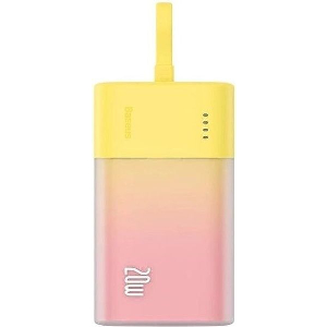 BASEUS POWERBANK POPSICLE 5200MAH 20W LIGHTNING + TYPE-C EDITION CUSTARD YELLOW