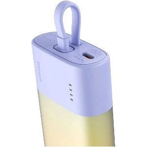BASEUS POWERBANK POPSICLE 5200MAH 20W LIGHTNING + TYPE-C EDITION NEBULA PURPLE